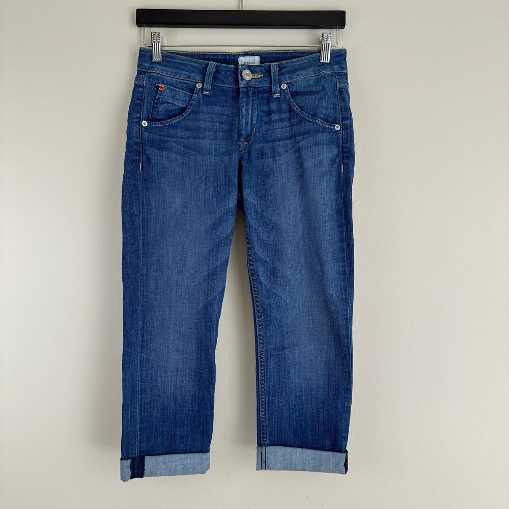 Hudson Bacara Crop Straight Cuffed Stretch Flap Pocket Dean Jeans Women's 26